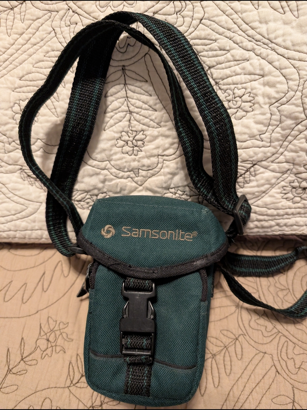 Samsonite Teal Green Compact Crossbody Pouch